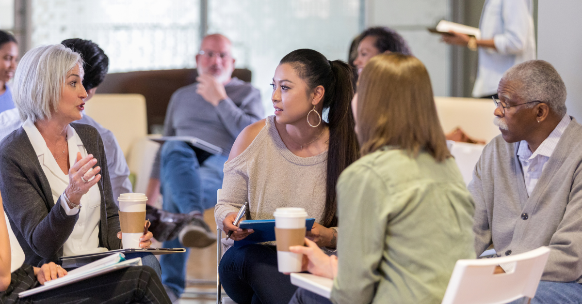 Group support members enjoying time together